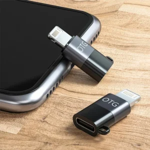 Usb-c To Lightning Otg Audio Adapter For Mic & Phone with packing