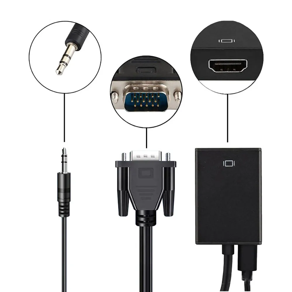 VGA to HDMI Converter With 3.5mm Audio
